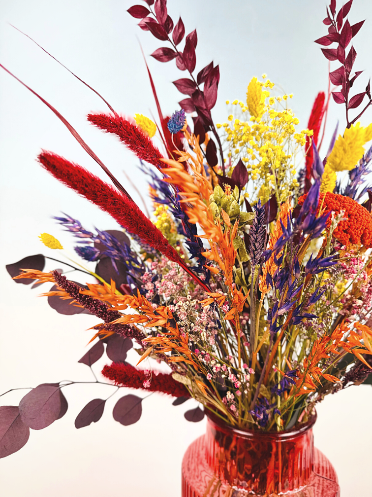 Ramo de flores secas "Bomba de color" | 60cm