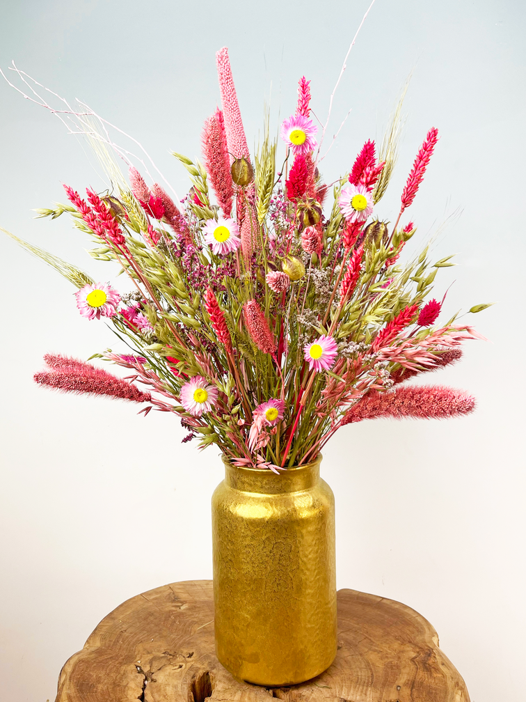 Bouquet de fleurs séchées "Golden Pink" | 50cm