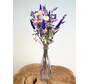 Botella con flores secas (azul)