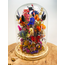 Fiori secchi in campana di vetro ''grande - ⌀22xH30cm