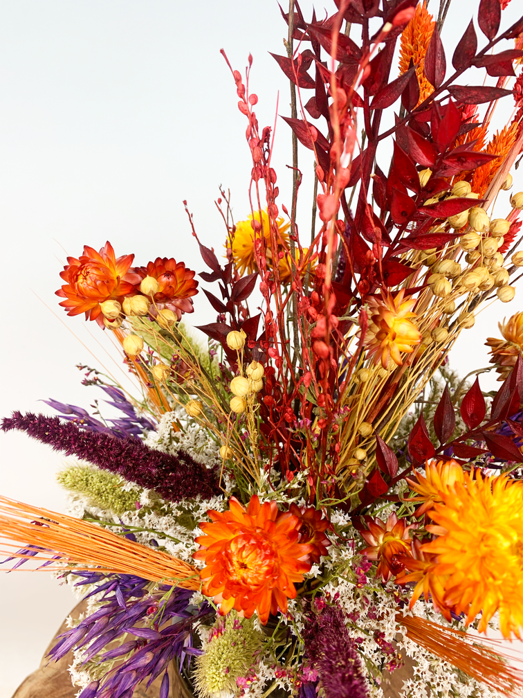 Ramo de flores secas "Cálido atardecer" (Pequeño) | 40cm