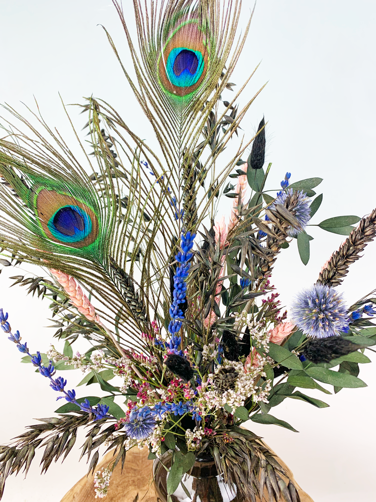 Bouquet di fiori secchi "La febbre della giungla" - vaso incluso | 50cm