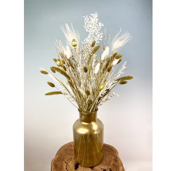Bukiet suszonych kwiatów "Luksusowe złoto" (duży) | 60 cm