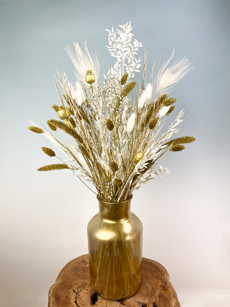 Ramo de flores secas "Oro de lujo" (Grande) | 60cm