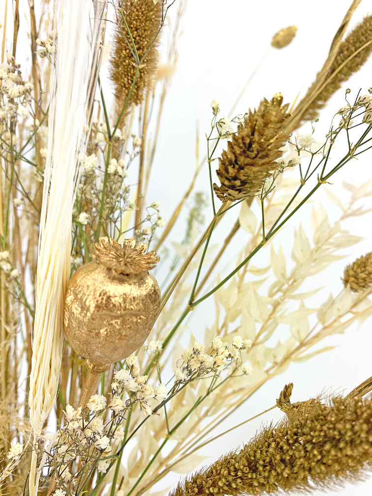 Ramo de flores secas "Oro de lujo" (Pequeño) | 45cm