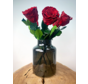 Ramo de Rosas Larga Vida (5 piezas) incl. jarrón gratis | Diamante Rojo