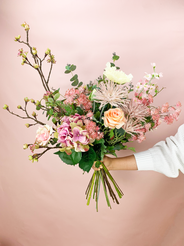 Bouquet di seta "Pink Myst" | 85cm