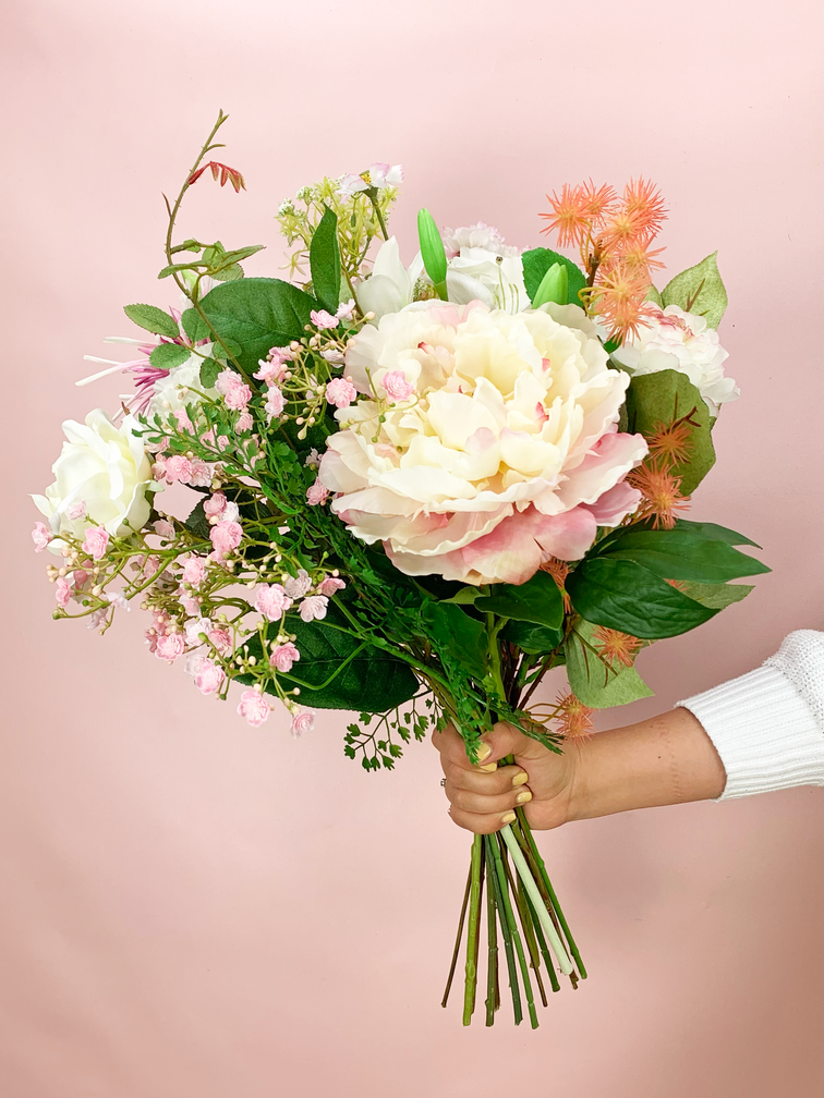 Bouquet di seta "Cotton Pink" | 70cm