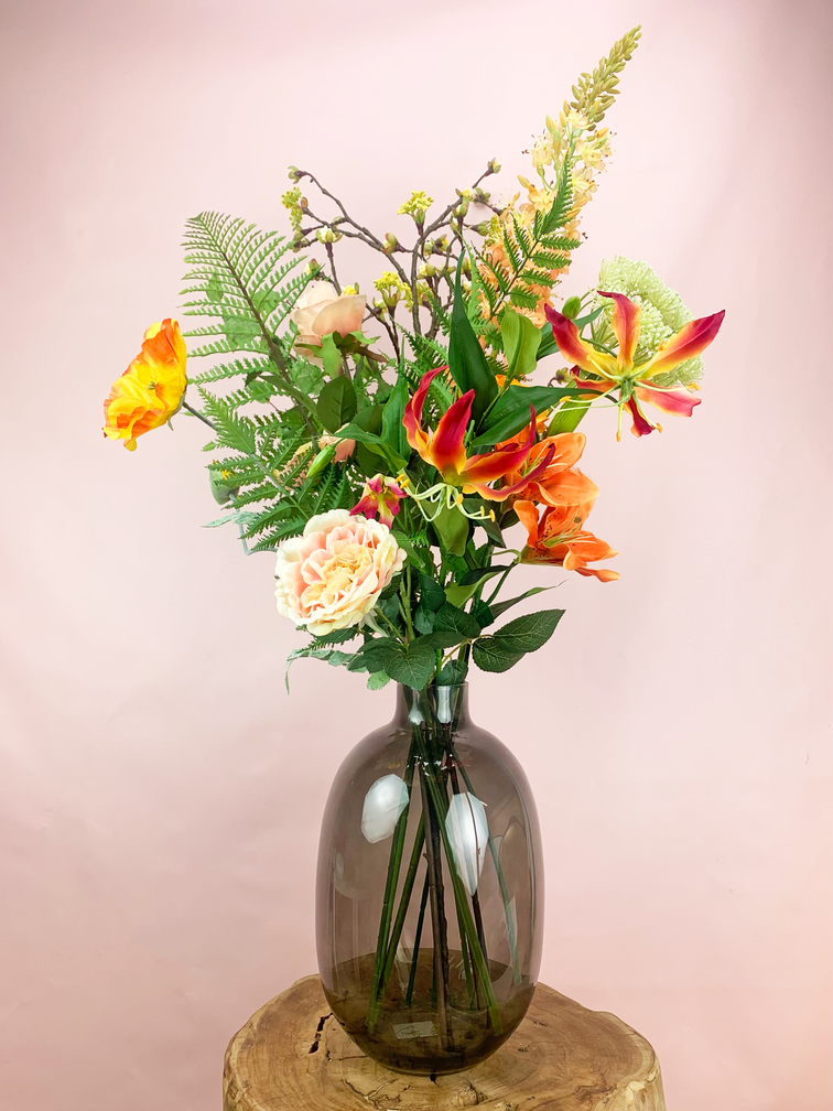 Bouquet di seta "Soft Orange" | 100cm