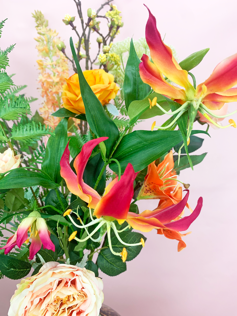 Bouquet di seta "Soft Orange" | 100cm