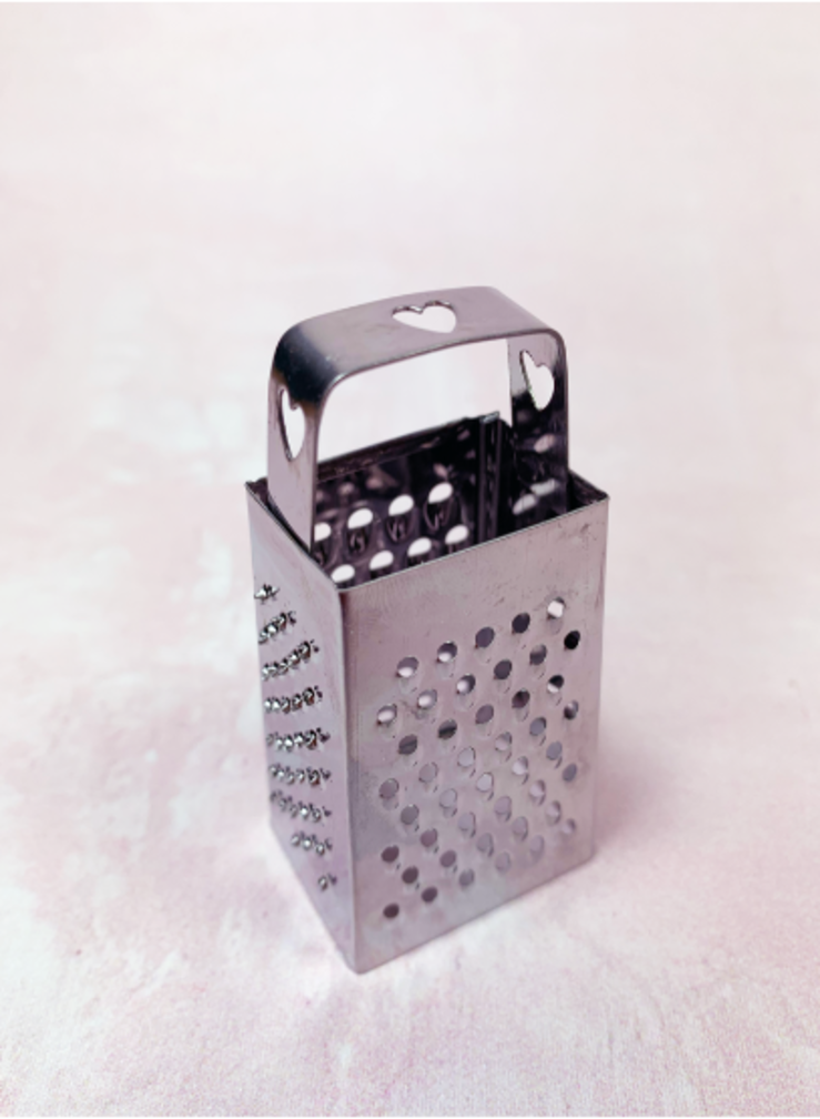 Mini grattugia speciale per cubetti d'ambra (argento)
