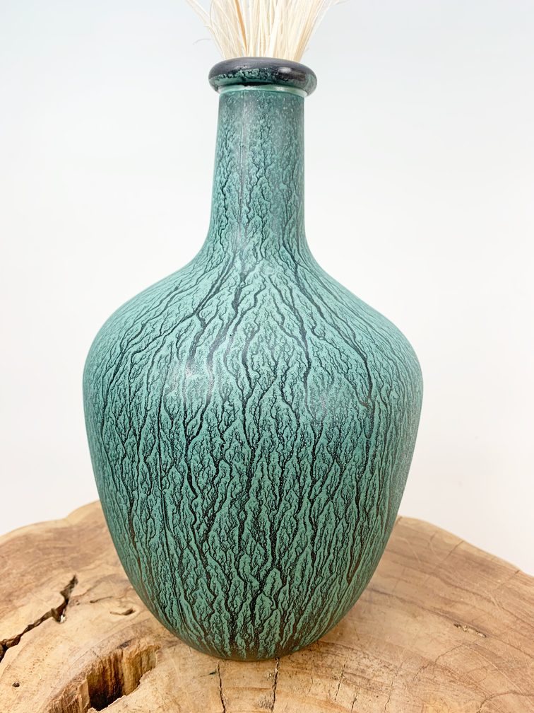 Bouquet de fleurs sèches "Dragon Blues" | 55cm - vase inclus