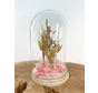 Grande cloche en verre avec fleurs séchées "Pink" | 12x21cm