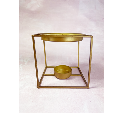 Bruciatore d'ambra quadrato "oro" | 10X10cm