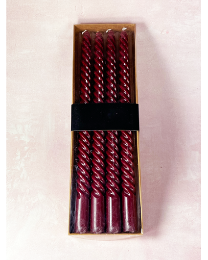 Set di candele a spirale | 4 pezzi | Trendy e d'atmosfera