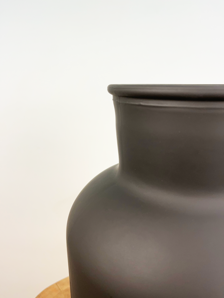 Vaso per bottiglie di latte "nero opaco