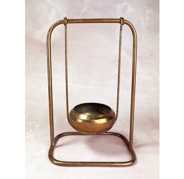 Soporte bloque ámbar bronce | 14,5 x 10 x 22,5cm