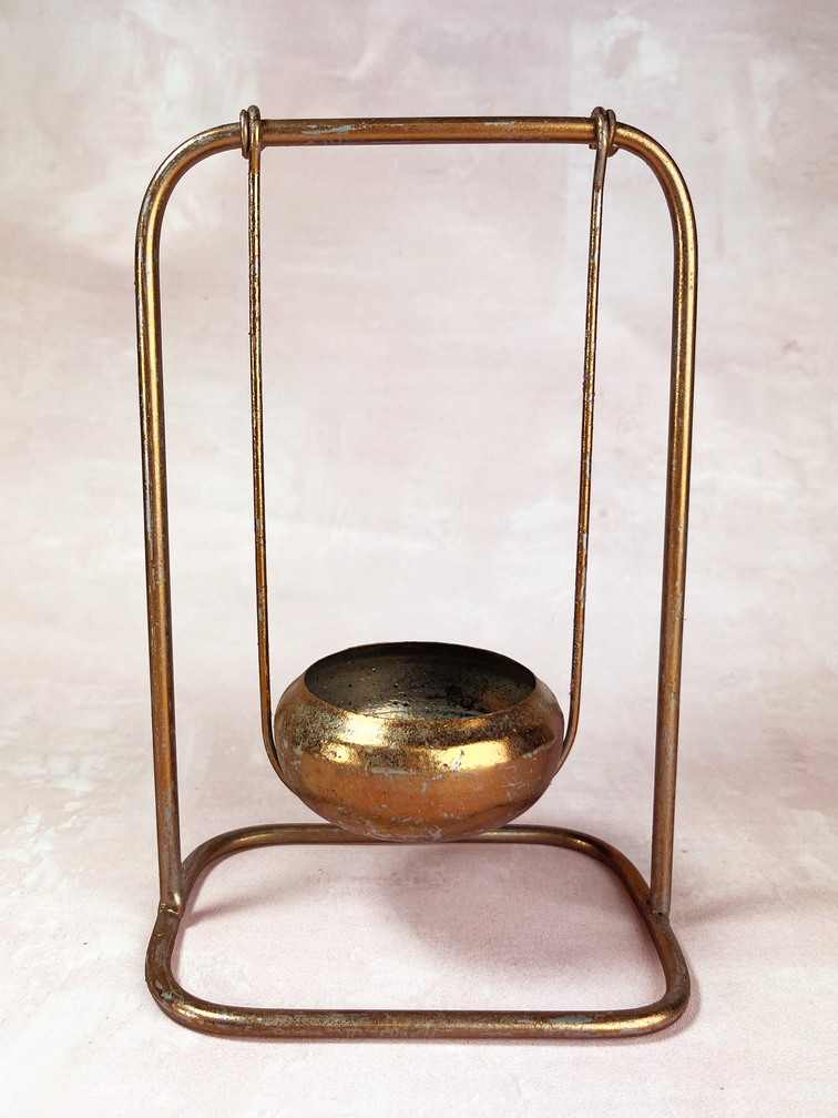Soporte bloque ámbar bronce | 14,5 x 10 x 22,5cm
