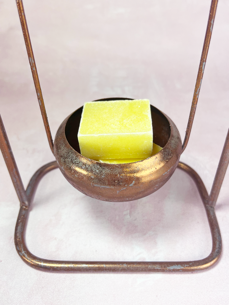 Soporte bloque ámbar bronce | 14,5 x 10 x 22,5cm