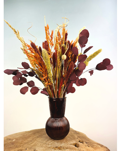 Bouquet sec "Rustic Wonder" | 50cm - vase inclus