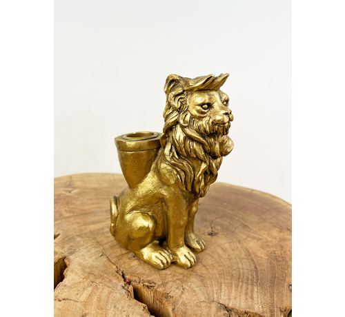 Goldener Löwe (Kerzenständer) | 15cm