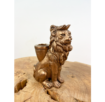 Lew z brązu (kandelabr) | 15cm