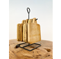 Sottobicchiere in legno di mango 6 pezzi i.c.m. stand | 11x22cm