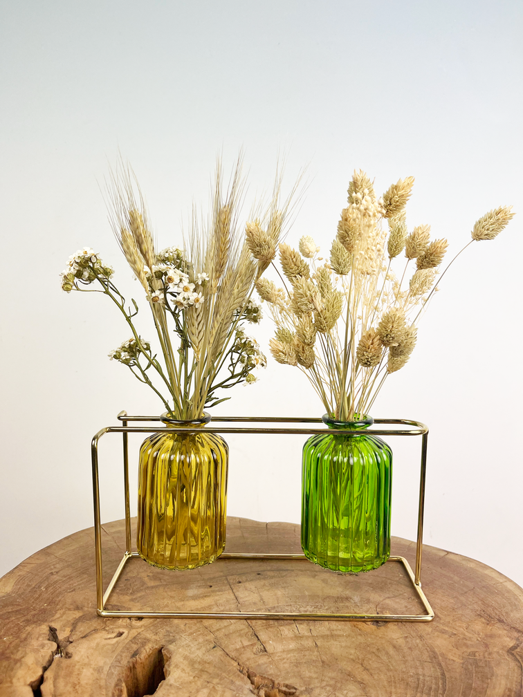 Ensemble décoratif de fleurs séchées "naturelles" | ⌀22x30cm.