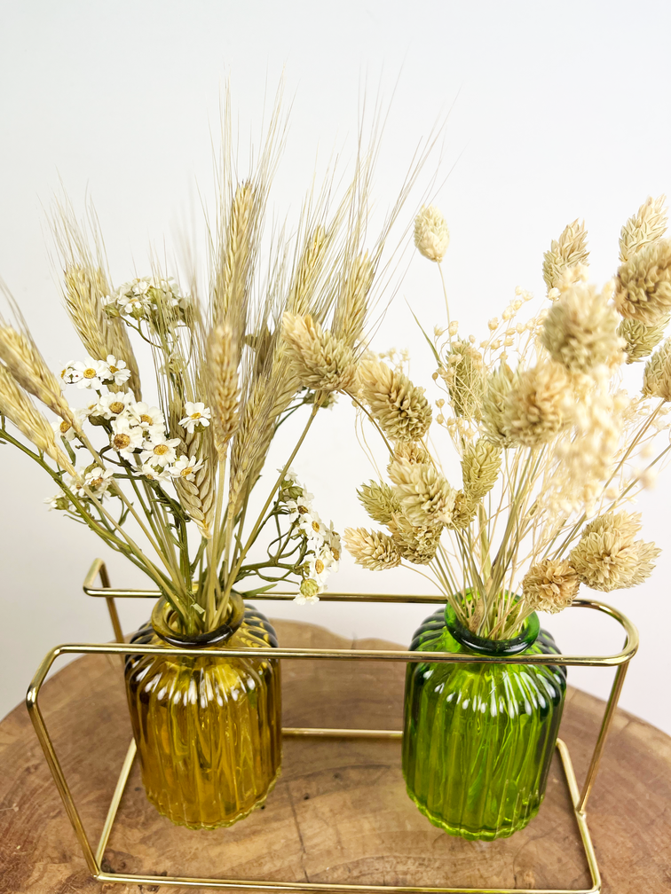 Ensemble décoratif de fleurs séchées "naturelles" | ⌀22x30cm.
