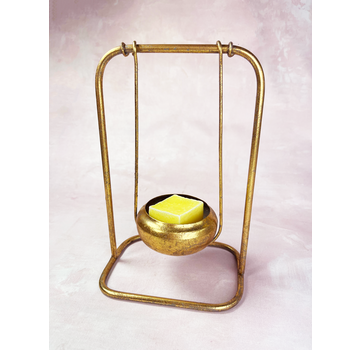 Hållare för bärnstensblock guld | 14,5 x 10 x 22,5 cm