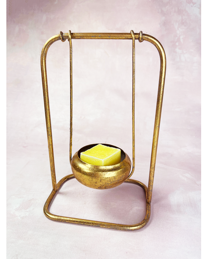 Hållare för bärnstensblock guld | 14,5 x 10 x 22,5 cm
