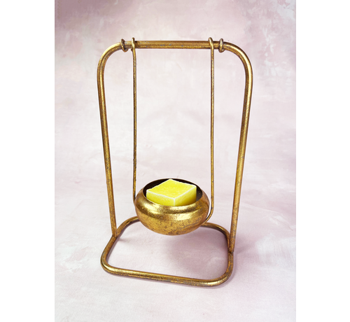 Hållare för bärnstensblock guld | 14,5 x 10 x 22,5 cm