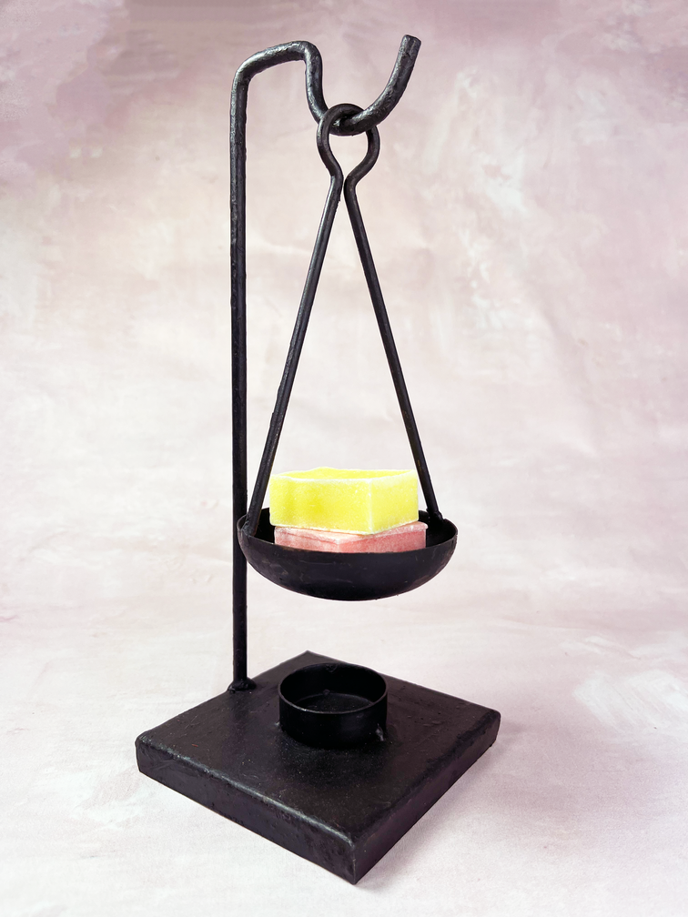 Amber block burner black | 10.5x10.5x29cm