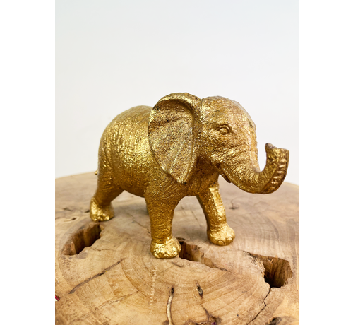 Eléphant doré | Petit | 18 x 7 x 12cm