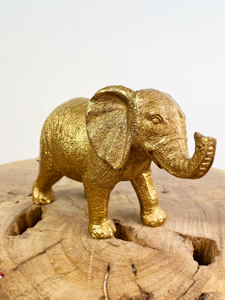 Eléphant doré | Petit | 18 x 7 x 12cm