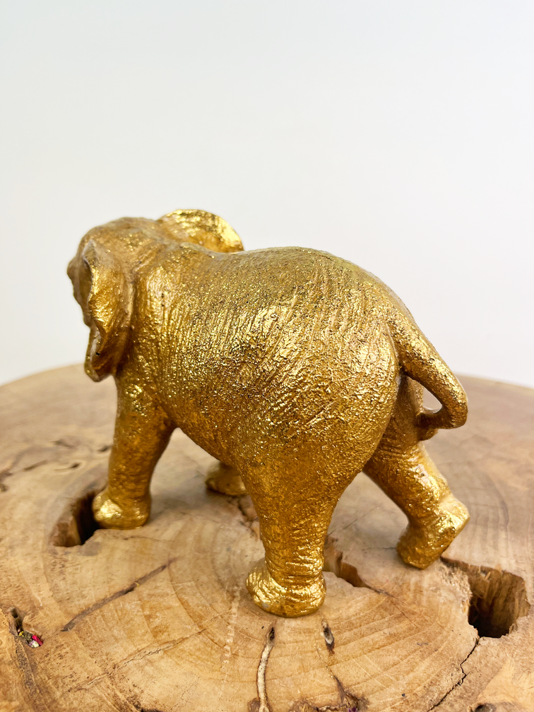 Eléphant doré | Petit | 18 x 7 x 12cm