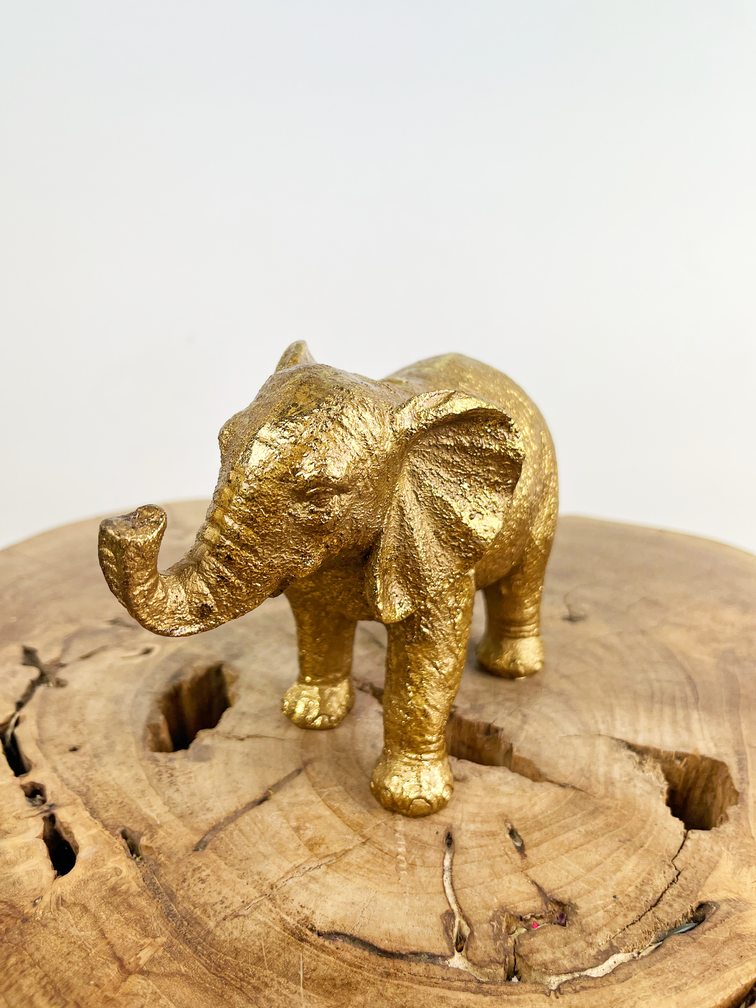 Eléphant doré | Petit | 18 x 7 x 12cm