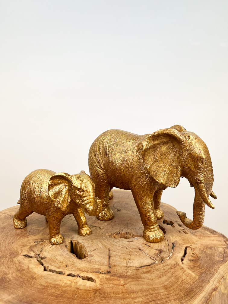 Eléphant doré | Petit | 18 x 7 x 12cm