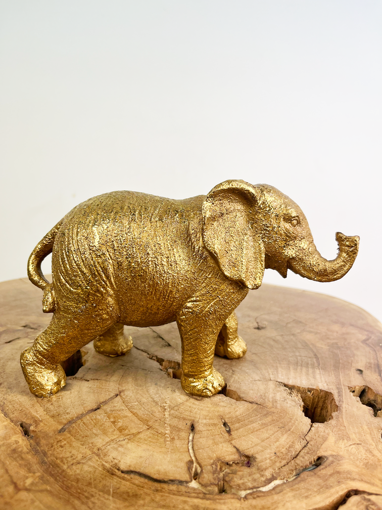 Eléphant doré | Petit | 18 x 7 x 12cm