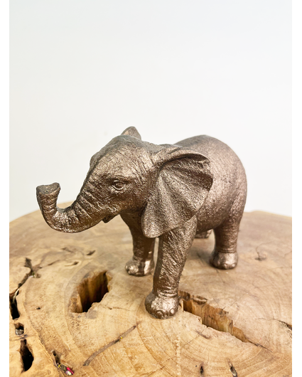 Słoń z brązu | Mały | 18 x 7 x 12 cm