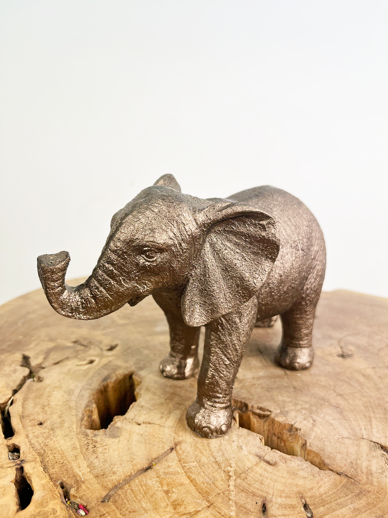 Słoń z brązu | Mały | 18 x 7 x 12 cm