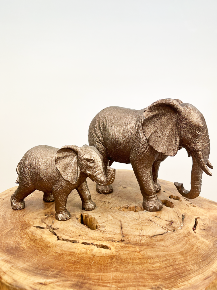 Słoń z brązu | Mały | 18 x 7 x 12 cm