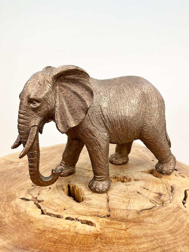 Słoń z brązu | Mały | 18 x 7 x 12 cm