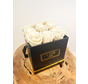 Caja de lujo para rosas de larga duración - 9 rosas 'blancas