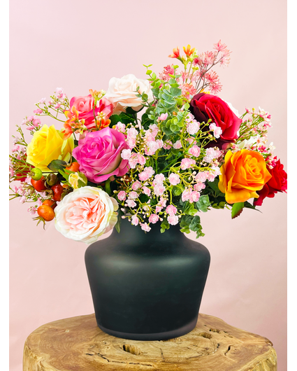 Ramo de seda "Rosie's Blaze" | 50cm