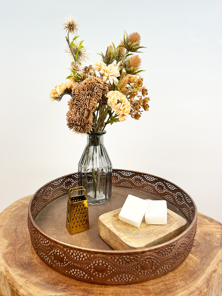 Fleurs en soie Boîte cadeau "Crème"