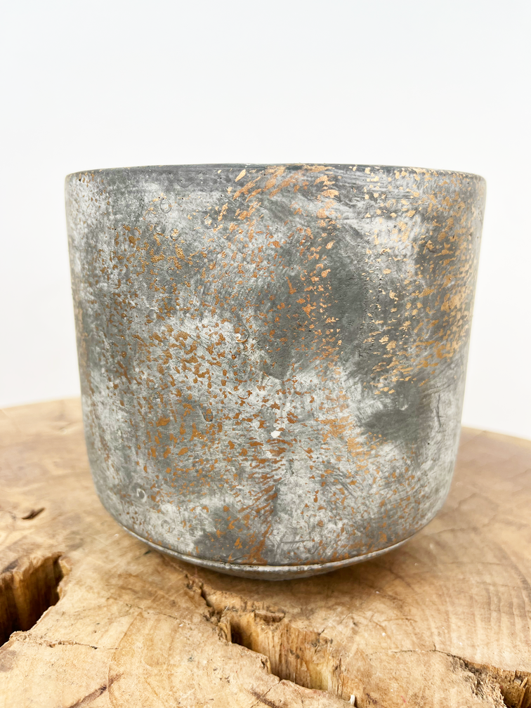 Ter Steege blomkruka "grå/guld" | 13x14cm