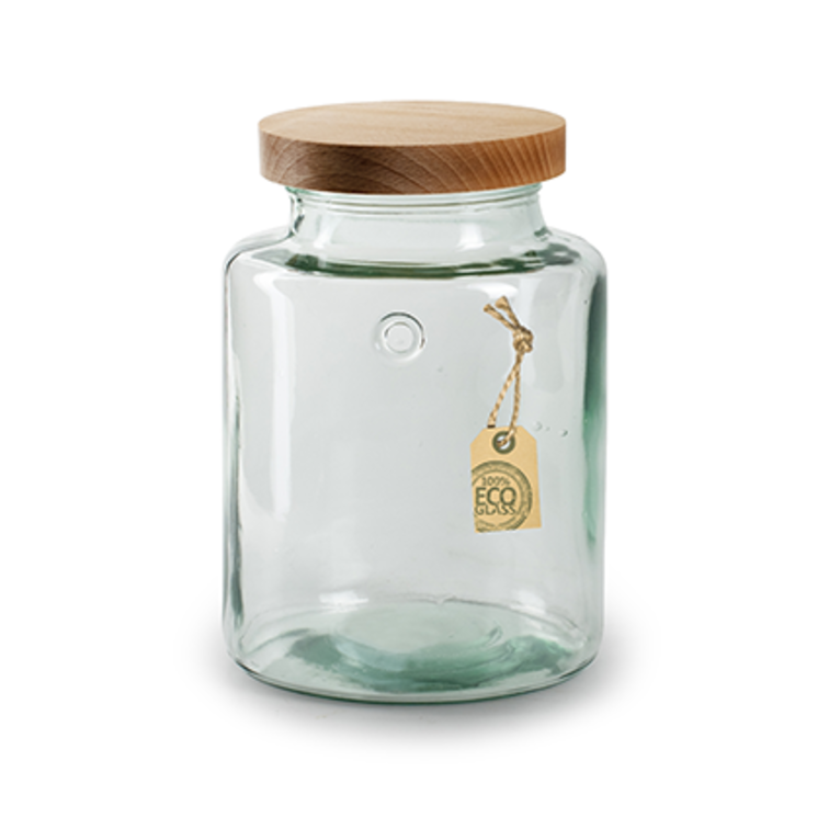 "Eco" bocal en verre avec fleurs séchées (peint) | ⌀15.5xH25cm - Copie.