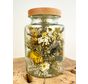 "Eco" tarro de cristal con flores secas (natural) | ⌀15,5xH25cm