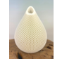 Biały wazon z nadrukiem 3D "krople deszczu" ⌀15xH21cm